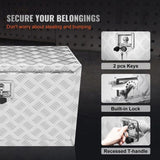 Underbody Truck Box, 30"14"16" Pickup Storage Box, Heavy Duty Aluminum Diamond Plate Tool Box with V952-CDK301416INCH2LT5V0