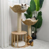 Cat Tree Tower Large Scratching Post Condo Basket Activity Center V178-66925