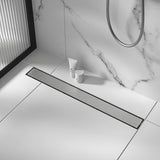 1200mm Tile Insert Bathroom Shower Stainless Steel Grate Drain w/Centre outlet Floor Waste V63-832791