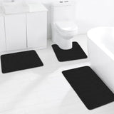 Bathroom Rugs Sets 3 Piece, Absorbent Bath For Bathroom, Non-Slip Machine Washable Toilet Bath V1366-AZ2-W-12727