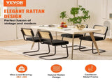 Rattan Chairs, Set of 4, Mid Century Modern Dining Chair, Upholstered Velvet Accent Chair with V952-TBYCYTERHS40ZKRPTV0
