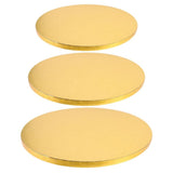 Cake Board Golden 3Pcs 12X12X0.5In V1369-AZ3-W-20911