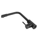 G1/2 Thread Wash Basin Sink Water Faucet Hot and Cold Water Tap for Bathrooom Kitchen Black V1294-YM0901-3112210014911