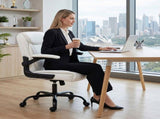 Artiss Executive Office Chair Mid Back White OCHAIR-G-7023-WH