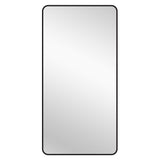 Black Metal Rectangle Mirror - X-Large 100cm x 200cm V292-MIRR-MTL033