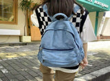 Denim Backpack Casual Style Lightweight Jeans Backpacks Classic Retro Travel Daypack well reduce the V1192-AZ-W-10045