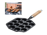 14 Hole Takoyaki Maker Grill Pan Cast Iron Nonstick Octopus Meat Balls Mould Baking Plate for Home V1294-YM0901-3118240108011