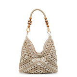 Crochet Bags for Women, Large Capacity Boho Woven Mesh Shoulder Tote, Lightweight Summer Beach V1366-AZ2-W-11637