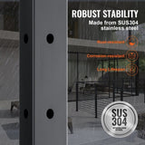 VEVOR Cable Railing Post, 36" x 1" x 2" Steel L-Shaped Hole Corner Railing Post, 10 Pre-Drilled V952-1JZLGZHS9142UYBR4V0