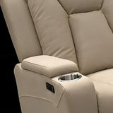 Theatre Electric Recliner Sofa Buckskin Fabric Single Latte V195-LYON-S-LATTE