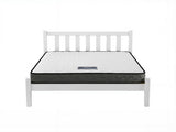 Giselle Single Mattress and Artiss Bed Frame Set White Solid Pine with 16cm Mattress MABF-BON-001S-WH