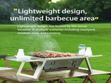 Silver Gray portable barbecue grill, outdoor grill, camping grill, lightweight grill, picnic grill, V1347-132-GRA-61622