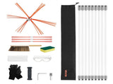 Chimney Sweep Kit, 9m Maximum Extendable Length Chimney Sweep, Chimneys Cleaning Kit with Bristle V952-YCSQSTJ30YC16NGOV001V0