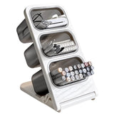 2Pack 3-Tier Foldable Tea Bag Organizer with Angled Opening - Transparent Desktop Storage Box for V1107-122-68506-LTG-2PACK