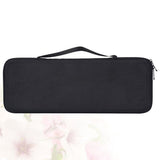 Black Hard Protective Keyboard Case with Shockproof Plastic Cover and Zipper for Keyboard Storage V1366-AZ2-W-17398