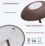 Rechargeable LED Table Lamp 2600mAh Wireless Portable Adjustable Brightness Bedside Light, Brown V1188-MS-325-1337