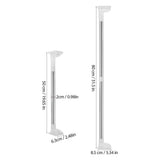 Adjustable Stainless Steel Closet Rods, No Drilling Required, White, 2 Pieces, and Easy Installation V1370-AZ4-14777