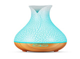 Blue Crack 500ml Wood-Grain Essential Oil Aroma Diffuser with Lattice Design and Humidifier V888-ELOSUNG28449