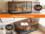 i.Pet Extra Large Dog Crate Furniture 107cm Dog Cage Puppy Pet Wooden Black PET-DOGCAGE-WD-107-BK