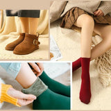 Snuggly Velvet Winter Thermal Socks, 6/12-Pairs Cozy Thickened Soft Fleece Lined Socks for Men and V1366-AZ2-W-11438