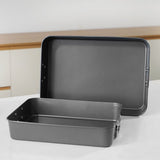 Nonstick Rectangular Baking Tray Roast Pan High Side with Dual Handles 16x11.5x3 Inch V1192-AZ-W-21656