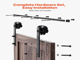 1830 mm Sliding Barn Door Hardware Kit for Single Sliding Barn Door Black V952-HDSMDGDGDM2D9TRAQ001V0