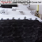 Accessorize Hypnotic Black Quilt Cover Set Queen V442-HIN-QUILTCS-HYPNOTIC-BLACK-QS