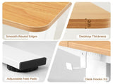 Artiss Standing Desk Electric Adjustable Ergonomic Office Table 100cm Oak HASD-ET156E-100-WHWD