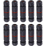 Whpps 10 pcs Ip68 Waterproof Straight Junction Box Electrical Wire Cable 3 Pin Outdoor V1188-MS-227-2492