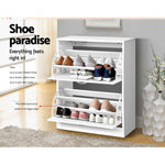 Artiss 2 Door Shoe Cabinet - White FURNI-SHOE-3D2-WH