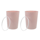 Plastic Trash Can Pink Elegant Home Use Sturdy Construction Versatile Open Top V1366-AZ2-W-21556