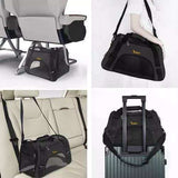Pet Carrier Transport Bag, Black - Safe and Comfortable for Pets V1237-ZY-506-0387