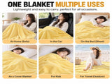 100% Cotton 6-Layer Gauze Summer Blanket & Towel Blanket - Ultra Soft & Breathable Reversible Quilt, V888-ELOSUNG55384-4