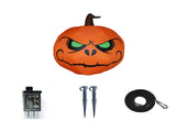3.9FT Halloween Inflatable Pumpkin LEDs Blow Up Green-eyed Pumpkin Inflatables Outdoor Decorations V1294-YM0901-L6891US
