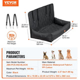 Dog Car Seat, Waterproof Dog Booster Seat for Car, Pet Car Seat with Clip-On Safety Leash, PP Cotton V952-CWZGQCZYSFSHXYKEFV0