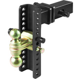 Adjustable Trailer Hitch, 25 cm Drop & 21.59 cm Rise Hitch Ball Mount with 6.35 cm Receiver Solid V952-SQTQJTCB2522KIQK5V0