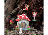 Mushroom House Door Luminous Garden Ornament - Multicolor V1263-JX-941