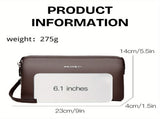 Men'S Leather Clutch Bag Men'S Accessories High-Quality Leather Stylish Clutch - Black - Size V1347-918-24073-BLK-23-4-14