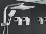 Cefito 8'' Rain Shower Head Set Handheld Square High Pressure wins TapChrome SHOWER-A2-SQ-8-SI-TAP