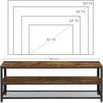 Industrial TV Stand 60 Inches, Rustic Brown V178-38284