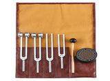 Tuning Forks Healing Set Portable in Red Leather Pouch Medical Grade Sound Healing Instruments V1192-AZ-W-3222