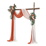 VEVOR Artificial Wedding Arch Flowers Kit Orange With 2 Pcs Flowers 2 Pcs Drapes V952-HLGMHTJ4JTCS7O0MFV0