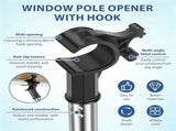 Stainless Steel Window Opener Pole User-Friendly Design, Flexible Reach, Non-Slip Bottom, Ideal V1366-AZ2-W-15043