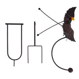 Lawn Owl Sculpture Lifelike Decorative Iron Wind Sculpture Spinner for Garden Patio Backyard V1294-YM0901-3111240131011