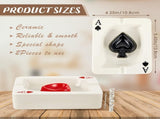 2 Pcs Cool Ashtray Creative Poker Ceramic Cigarette for Stoners Accessories Home Office Stoner Room V1259-DP01-A-1161