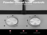 Devanti Gas Cooktop 30cm 2 Burner Silver CT-GAS-2B-C-SS