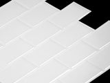 Tiles 3D Peel and Stick Wall Tile Subway White V63-836591