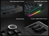 SOLAKAKA Ki99 Pro 99-Key Gasket Mechanical Keyboard Tri-Mode Hot-Swap Knob XFF3-KYKI99P-BL