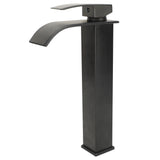 Waterfall Faucet Electroplated Black Single Handle Copper Valve Core Hot Cold Mixer Tap V1294-YM0901-3112240024411