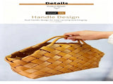 Handwoven Wooden Chip Handheld Decorative Basket, Baking Pastry Container, Living Room Floral V1221-XM-LB3875-ZS92